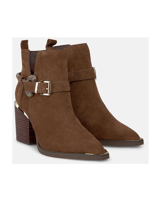 Alma En Pena. Brown Cowboy & Biker Boots