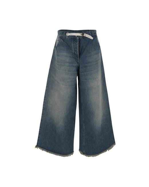 Moncler Blue Wide Jeans
