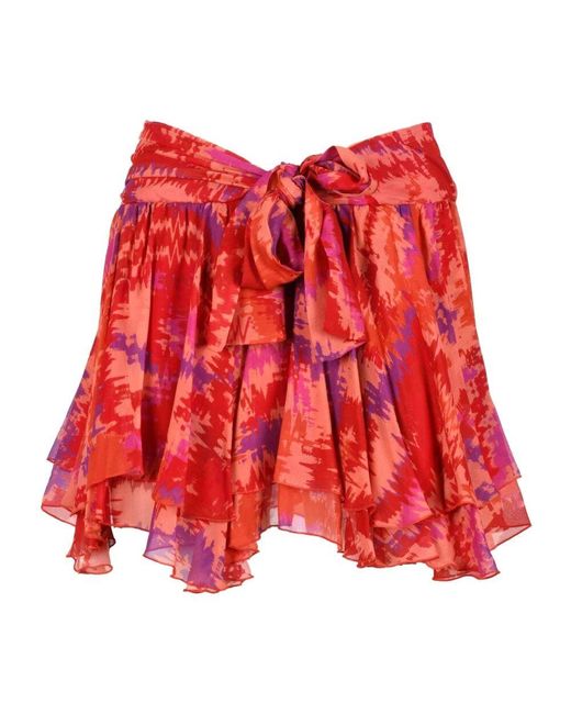 Dondup Red Short Skirts