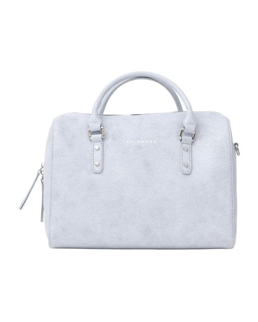 RICHMOND Blue Strukturierte Shopper-Tasche Mit Doppelgriffen