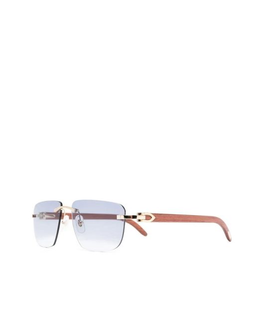 Cartier Ct0040rs 001 sunglasses in Metallic für Herren