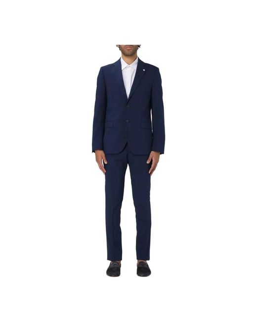 Single Breasted Suits Manuel Ritz de hombre de color Blue