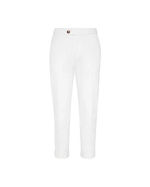 Slim-Fit Trousers Brunello Cucinelli de hombre de color White