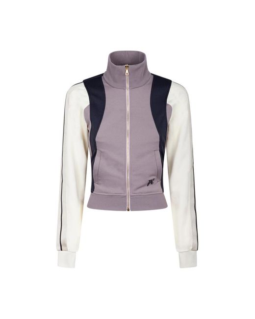 Palm Angels Hoodies & Sweatvesten ,Veelkleurig ,Monogram Track Jacket in het Purple