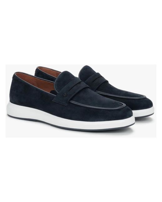 ESTRO Blue Loafers for men
