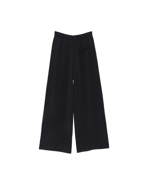 Alysi Black Wide Trousers