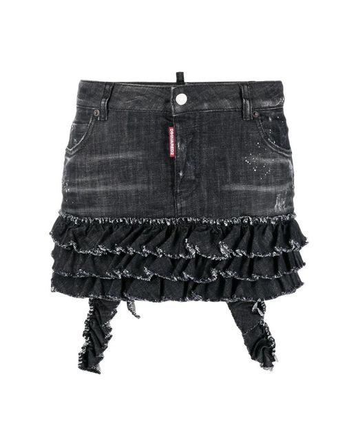 DSquared² Black Denim Skirts