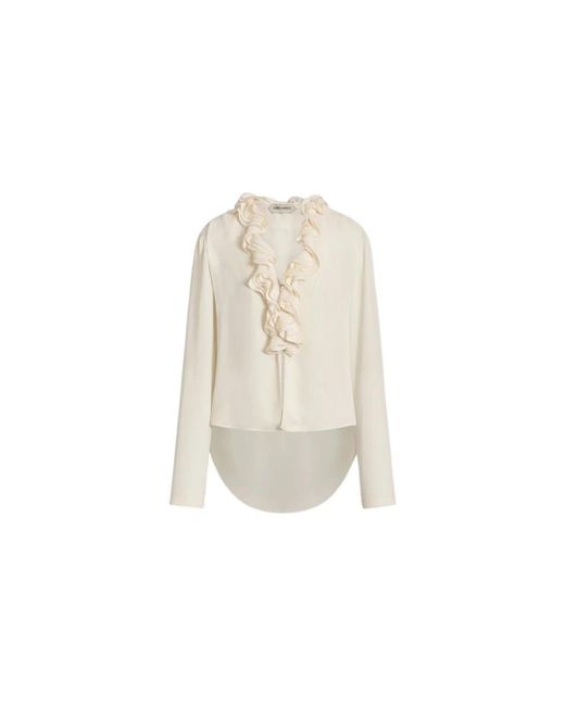 Alberta Ferretti Natural Blouses