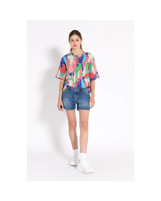 Finger In The Nose Blue Denim Shorts