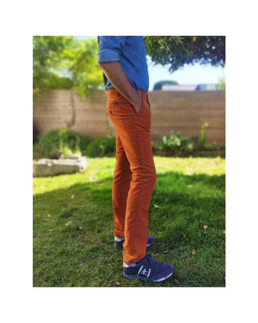 Mason's Blue Slim-Fit Trousers for men