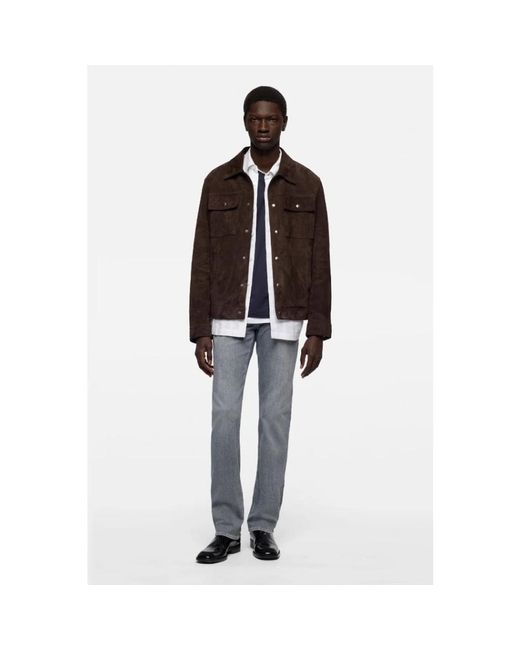 7 For All Mankind Blue Straight Jeans for men