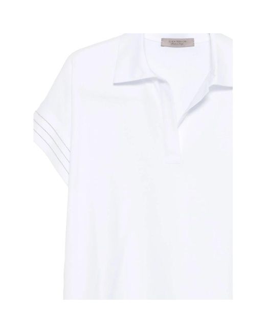 D.exterior White Polo Shirts
