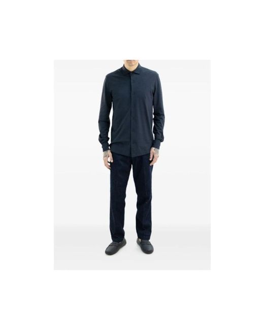 Kiton Capri Camicia in het Blue voor heren