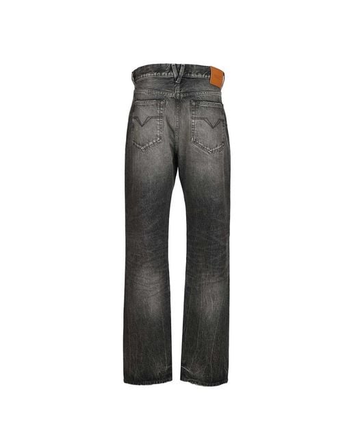 Versace Gray Straight Jeans for men
