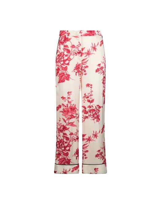 Liu Jo Viscose Satin Broek in het Red
