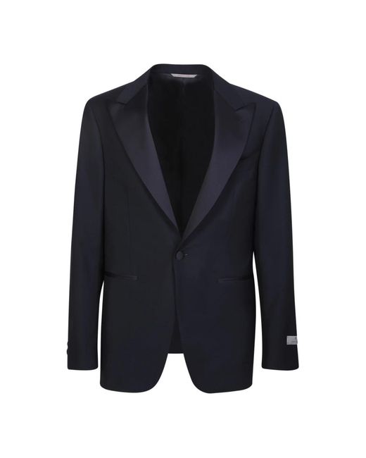 Canali Blue Single Breasted Suits for men
