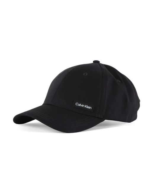 Calvin Klein Baumwoll logo patch cap in Black für Herren