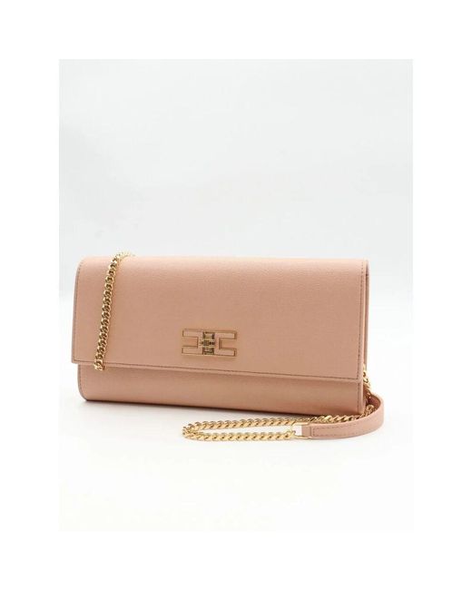 Elisabetta Franchi Pink Ecopelle Baguette Mit Kette
