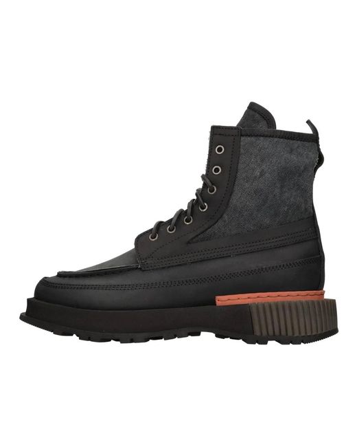 Buttero Black Lace-Up Boots for men