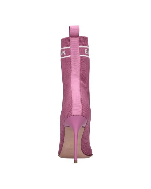 Balmain Purple Heeled Boots