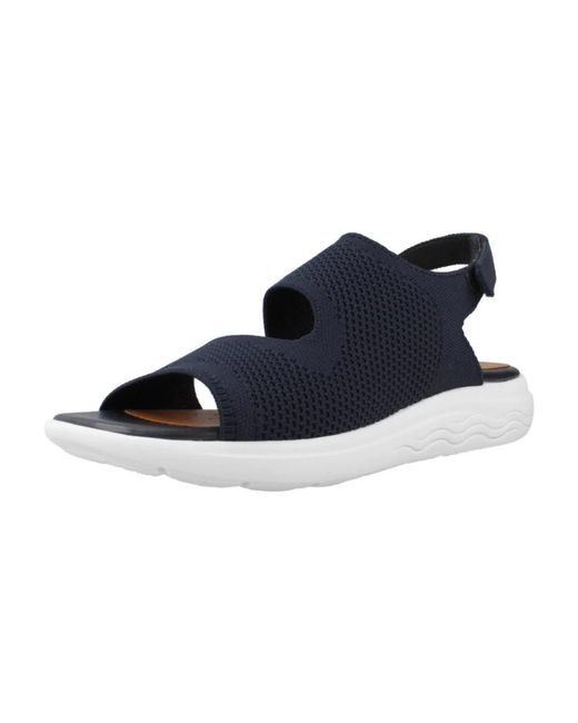 Geox Blue Bequeme flache sandalen für frauen