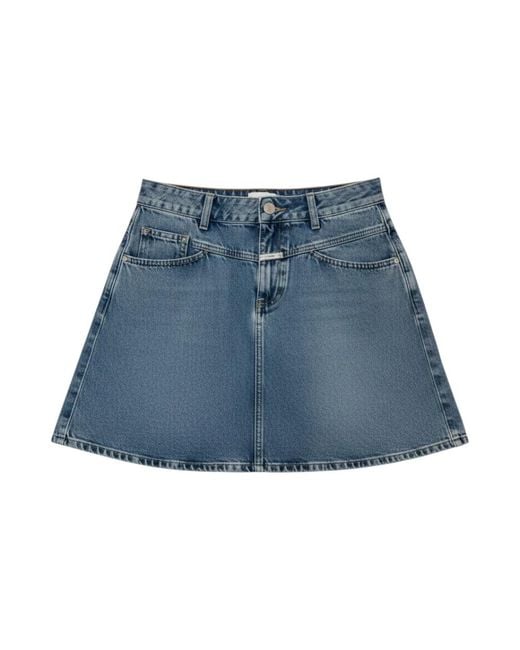 Closed Blue Denim Skirts