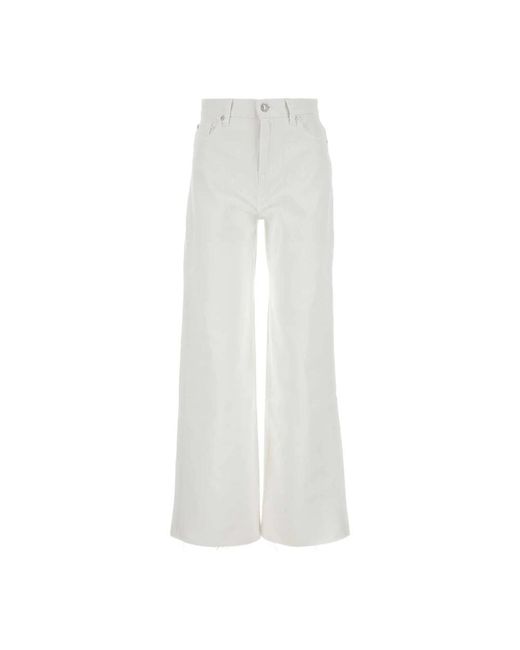 Wide jeans 7 For All Mankind de color White