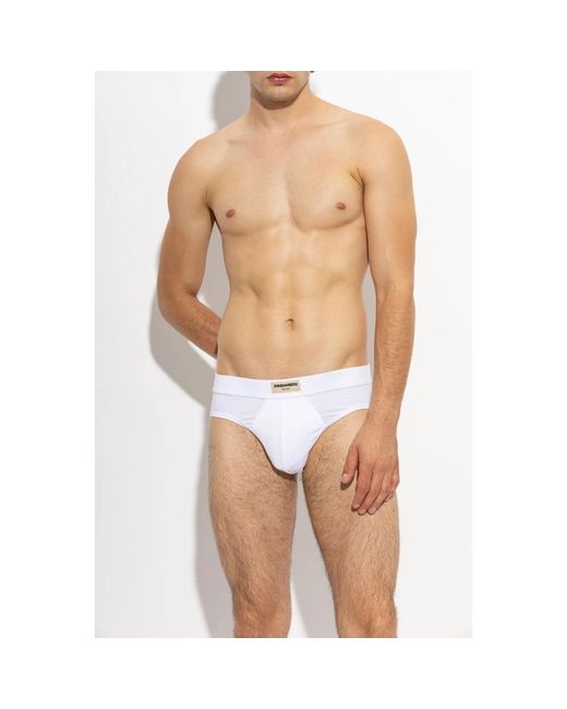 DSquared² Ondergoed ,Wit ,Logo Briefs in het White voor heren