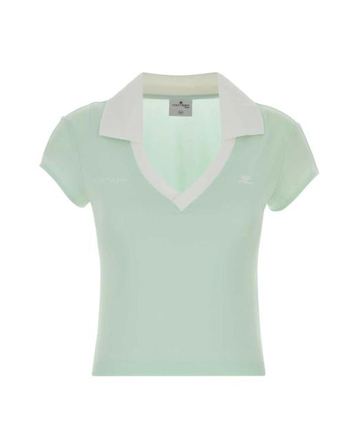 Courreges Green Polo Shirts