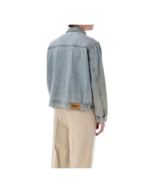 Obey Gray Denim Jackets for men