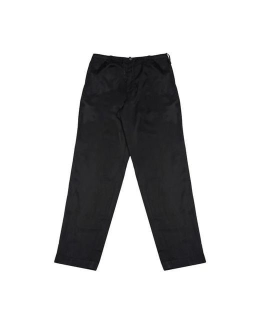 Dries Van Noten Black Straight Trousers for men