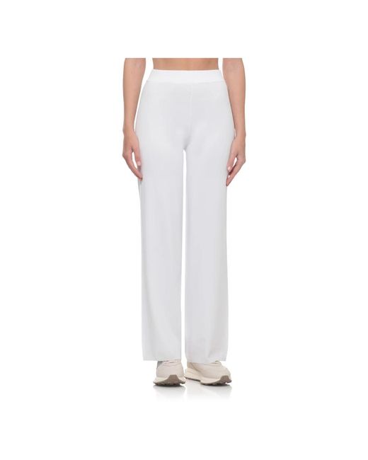 Kangra White Straight Trousers