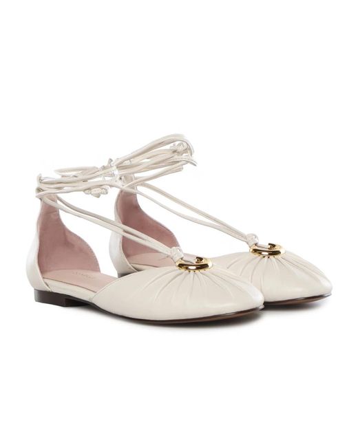 Coccinelle White Ballerinas