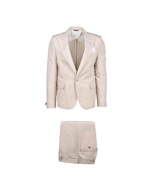 Single Breasted Suits Daniele Alessandrini de hombre de color Natural