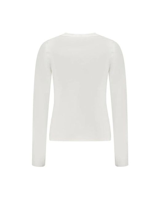 Guess White Long Sleeve Tops