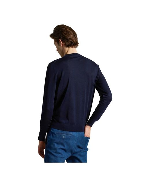 Colombo Blue Round-Neck Knitwear for men