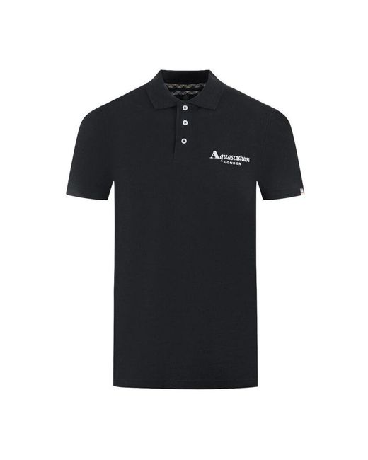 Aquascutum Black Polo Shirts for men