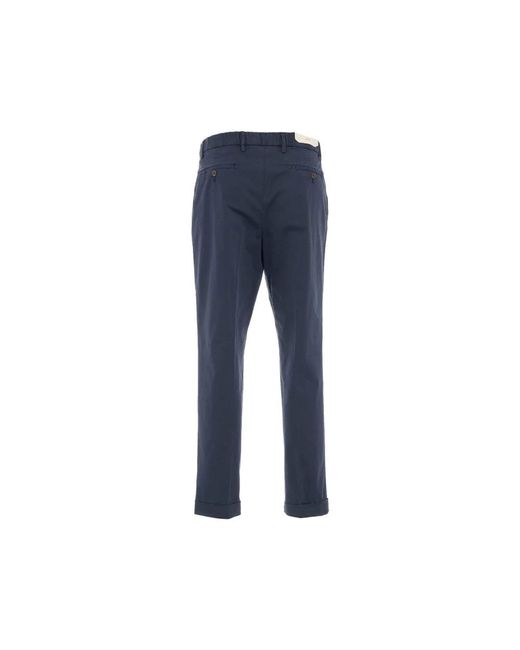 BRIGLIA Blue Slim-Fit Trousers for men