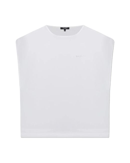 Balmain White T-Shirts