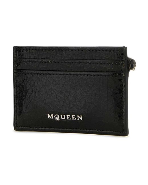 Alexander McQueen Stilvolle schwarze lederkartenhalter in Black für Herren