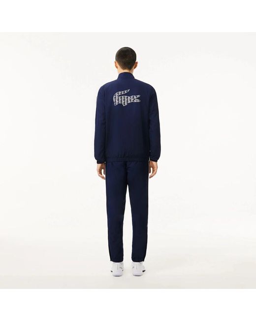 Lacoste Dunkelblauer trainingsanzug diamant taft in Blue für Herren