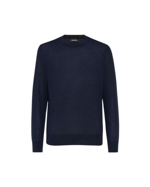 DSquared² Rondgebreide Kleding in het Blue voor heren