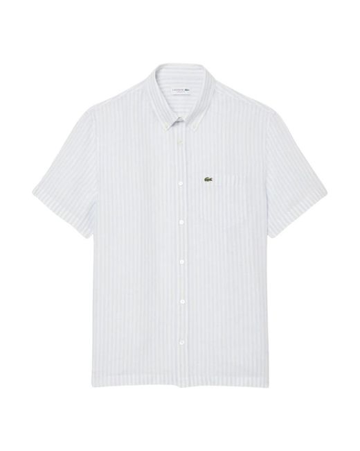 Lacoste White Short Sleeve Shirts for men