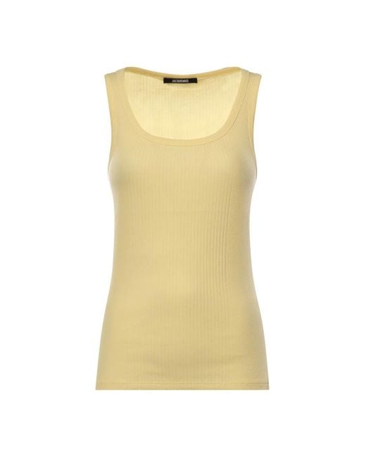 Jacquemus Yellow Sleeveless Tops