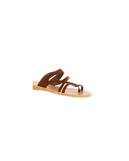 Ancient Greek Sandals Metallic Flat Sandals