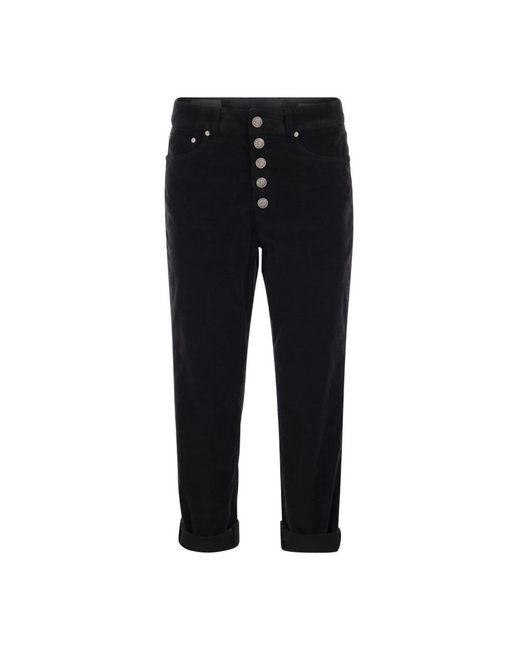 Dondup Cropped Broeken in het Black
