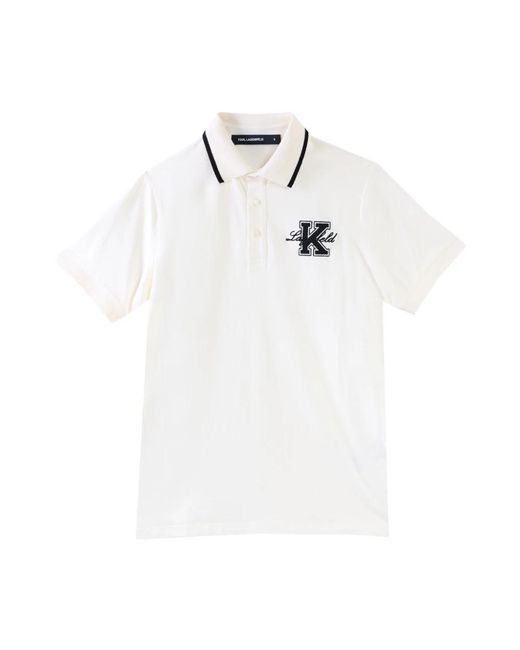 Karl Lagerfeld White Polo Shirts for men