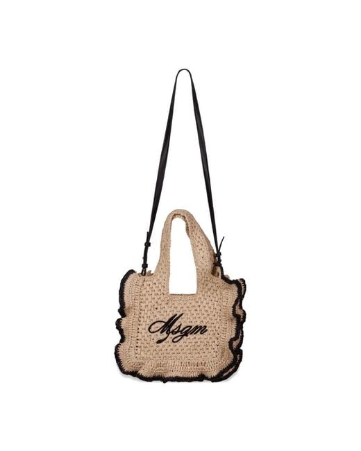 MSGM Ruffled Bag in Natural für Herren
