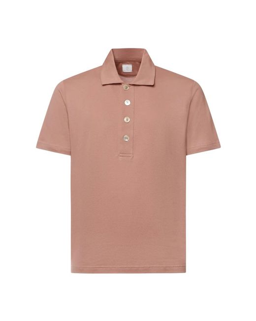 Eleventy Pink Polo Shirts for men