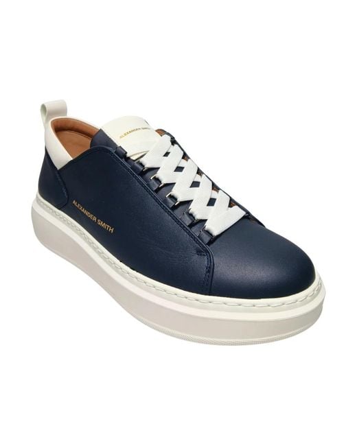Alexander Smith Blue Sneakers for men